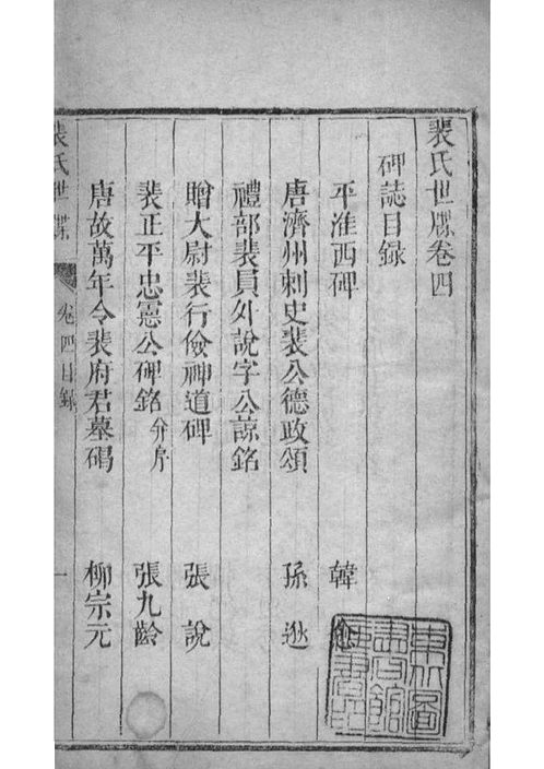 山西闻喜_裴氏世牒》卷004 山西闻喜_裴氏世牒》卷004
