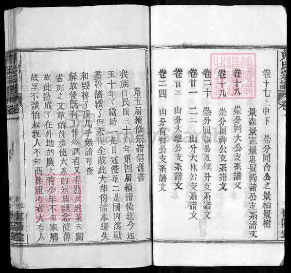 《湖北黄冈红安黄氏宗谱》001_黄氏宗谱 二十四卷[1]1250-1988