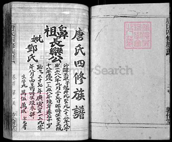《湖南邵阳唐氏四修族谱》001_唐氏四修族谱[1]1995