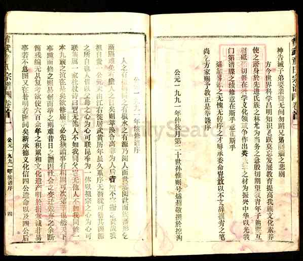 《湖北仙桃胡场镇黄武童氏宗谱》001_黄武童氏宗谱[1]1991