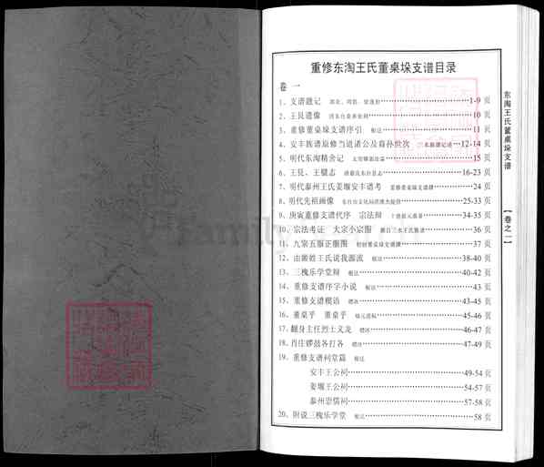 《江苏南通海安曲塘镇东淘王氏董桌垛支谱》001_东淘王氏董卓垛支谱 二卷[1]1609-2010