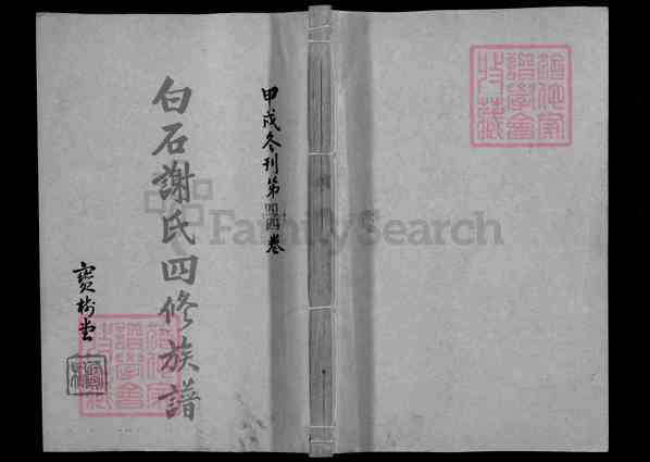 《湖南湘潭湘乡白田镇白石谢氏四修族谱》050_白石谢氏四修族谱七十六卷首四卷[50]1994