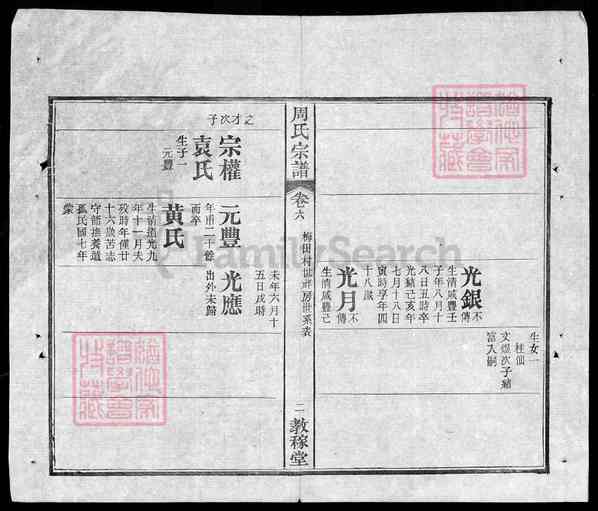 《湖北武汉黄陂区黄陂黄陂周氏宗谱》005_黄陂周氏宗谱_卷六_1923 《湖北武汉黄陂区黄陂黄陂周氏宗谱》005_黄陂周氏宗谱_卷六_1923