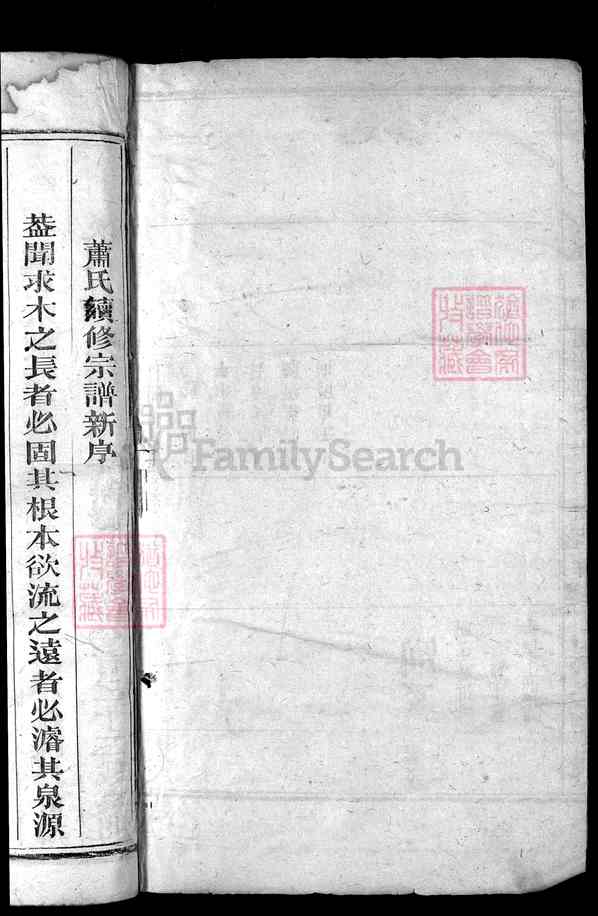 《福建泉州永春-江西上饶广丰区萧氏宗谱》[10卷]1卷1-2)谱序 传略 派行 修谱名目 像图 基址图 墓图 世传 远祖 喜公 永春一世正珍公起