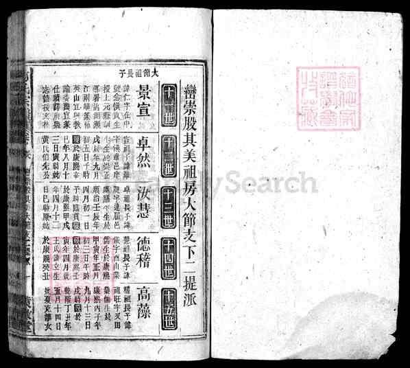 《安徽安庆宿松何氏宗谱》[66卷首5卷]39_卷38)世系 峦崇股 谅祖 昆公 其美 节 有 同 其明 谦 二提派