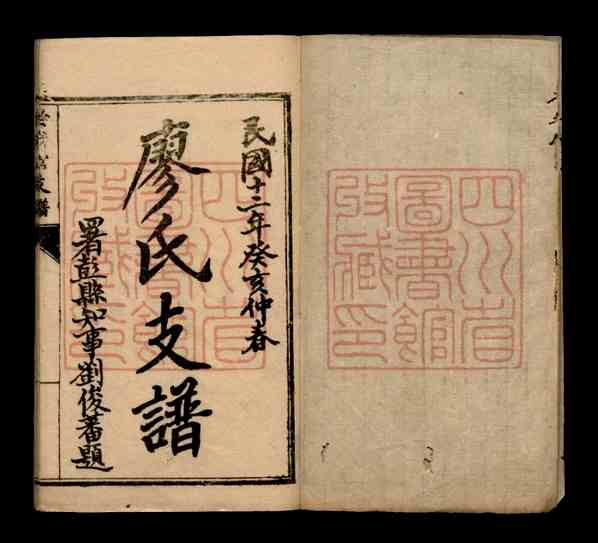 [四川彭州]廖氏世芳公支谱合卷_廖举之纂修_民国十二年（1923）石印本合卷_N1484160